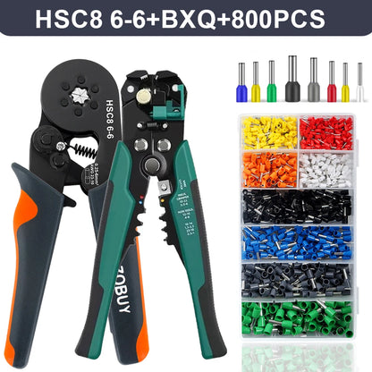 Crimper Cable Cutter Adjustable Automatic Wire Stripper Multifunctional Stripping Crimping Pliers Terminal Hand Tool