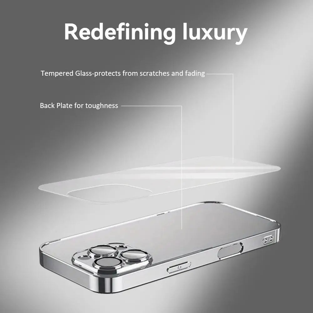 R-Resident Evil 9 Phone Case For IPhone 17 16 15 14 13 12 Pro Max Plus Electroplated Metal Bumper Case Tempered Glass Back
