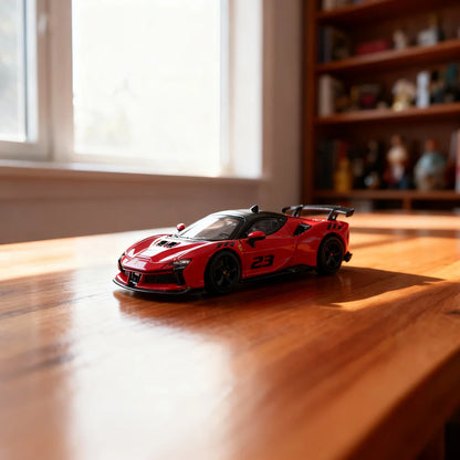 1:64 Diecast Alloy Supercar Model SF90-Style High-Simulation Mini Vehicle New Arrival Collectible Display Gift Toy