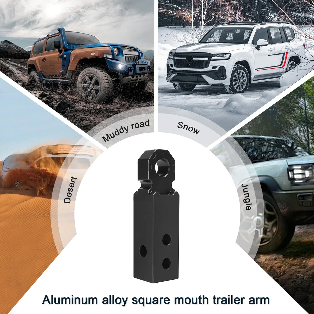 18000 Lbs 2 inch Shackle Hitch Arm Receiver Towing Trailer Tow Hitch Trailer Hooks Tow Bar For SUV