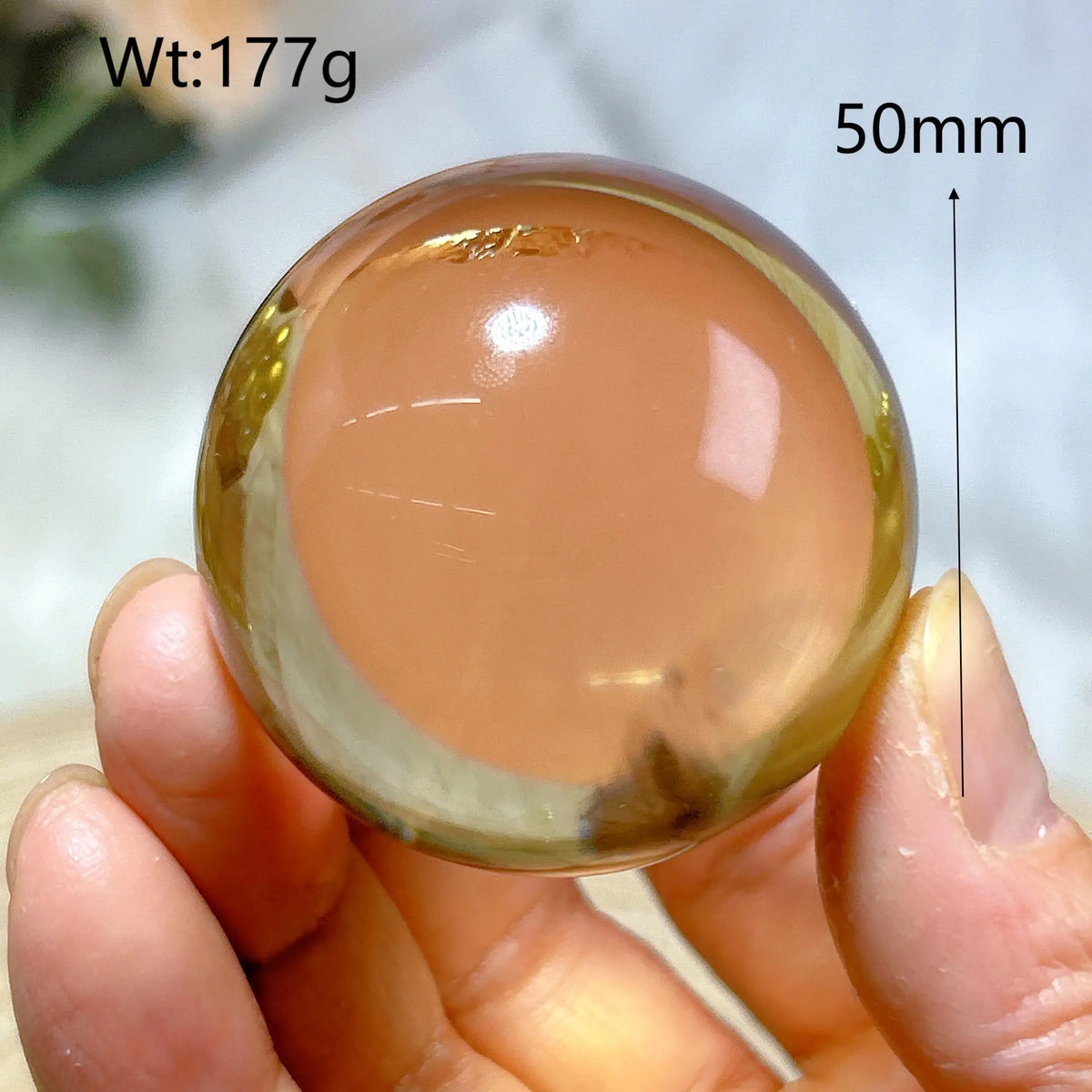 Healing Natural Crystal Brazil Smokey Citrine Quartz Sphere Rainbow Polished Ball High Quality Precious Home Decoration Gift