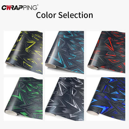 Car Adhesive Vinyl for Motorcycle Triangle Car Wrapping Film Cyberpunk Skateboards DIY Waterproof Vinyl Sticker Decals Graphics