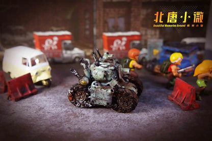 1:64 Metal Slug Genuine Tide Play Figure Snk Hand-Made Heavy Machine Gun Flame Shot Gun Doll Tank Enemy Soldier