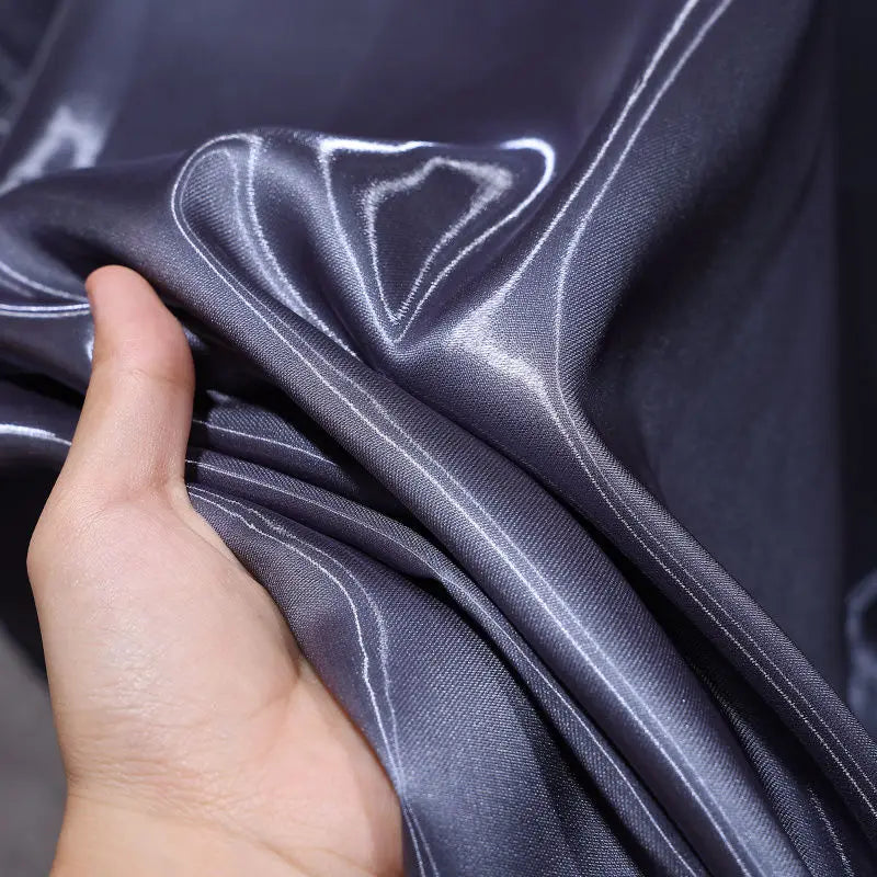 Liquid Water Light Reflective Fabric Per Meter for Clothes Wedding Dresses DIY Sewing Fashion Plain Silky Smooth Cloth Pink Blue