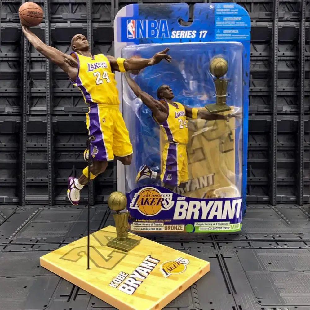 McFarlane NBA Basketball Stand / 2K19 LeBron / 17th Generation Trophy Kobe / Jordan's Last Shot Action Figure