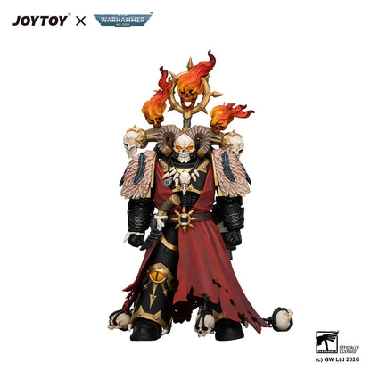 JOYTOY Warhammer 40k 1/18 Action Figures Black Legion Master of Possession with Staff of Possession and Bolt Pistol