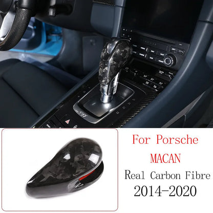 Real Carbon Fiber For Porsche Macan 2014-2020 Inner Door Central Control Gear Panel Cover Door Sill Trim Stickers Accessories