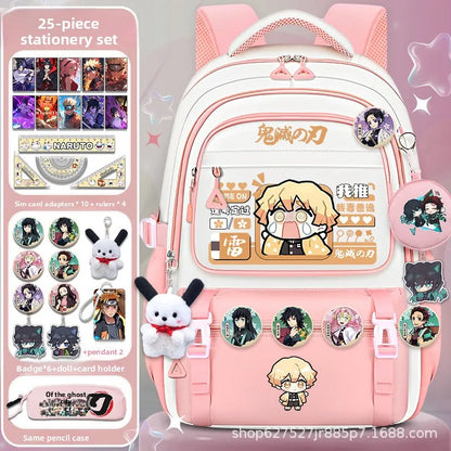 Demon Slayer large capacity cartoon elementary school backpack for boys and girls itabag Nezuko collaboration