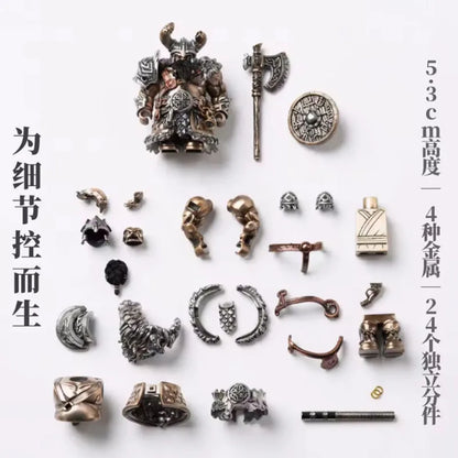 Original Logo Viking Raider Robber Building Blocks Warrior Magnetic Bricks Toys Detachable Metal Figurine Exquisite Box Version