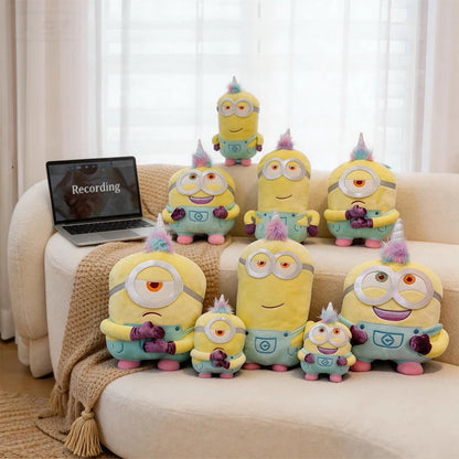 New Cute Unicorn Costume Minions Stuffed Plush Toy Licensed Despicable Me Doll with Rainbow Horn Soft Fluffy Gift for Birthday