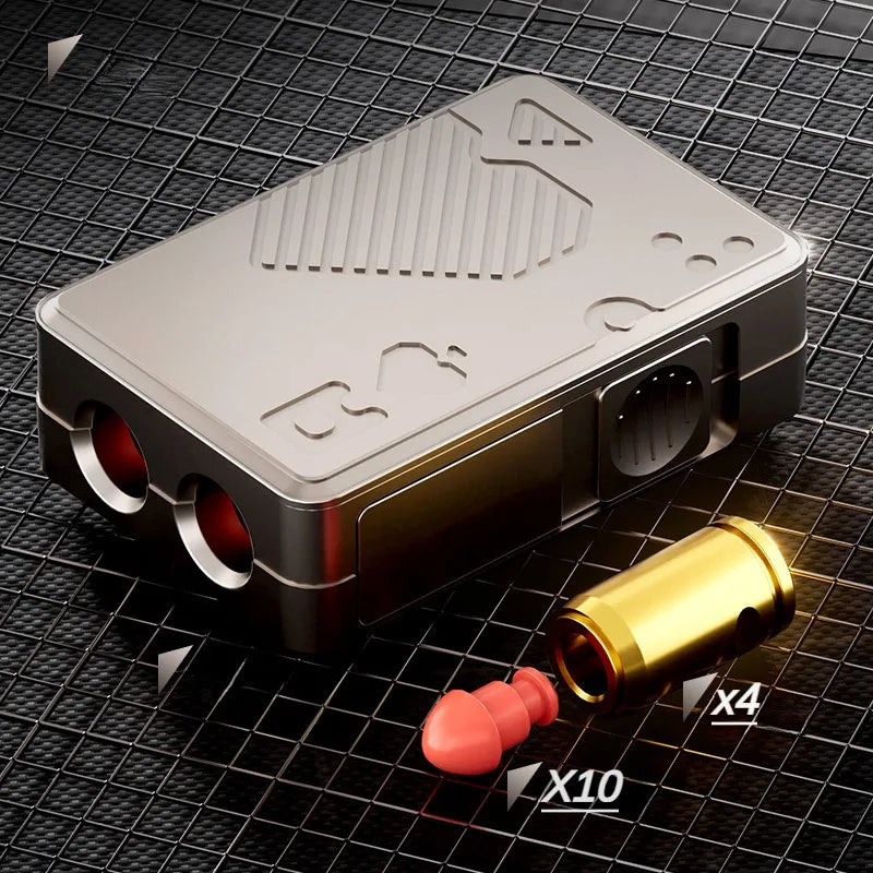 Alloy Poker Toy Gun Soft Bullet Shell Ejecting Shooting Model Pushing Card Pistol Launcher Decompression Toy Outdoor Socializing