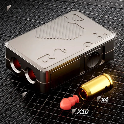 Alloy Poker Toy Gun Soft Bullet Shell Ejecting Shooting Model Pushing Card Pistol Launcher Decompression Toy Outdoor Socializing