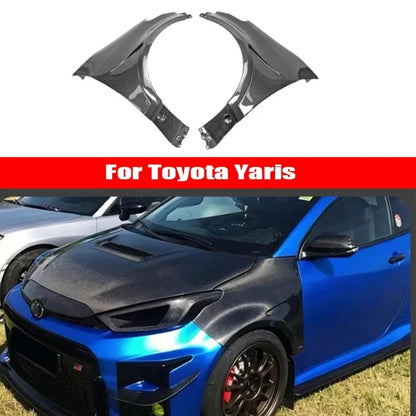 For Toyota Yaris GR Carbon Fiber Fender Retrofit the Carbon fiber replacement leaf plate Fender Car Accessories body kit