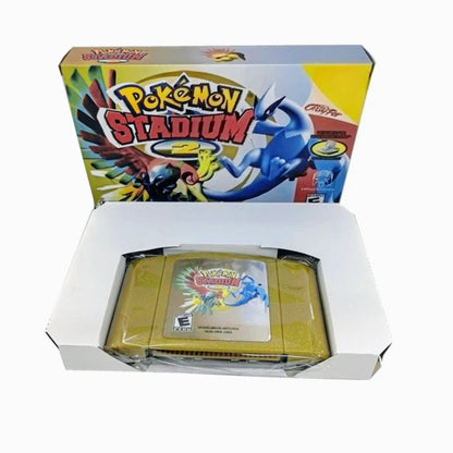 N64 Game Cassette, US Version,Pokémon  1/2 , 64-bit English Game Cassette,Retro Game， Collection Hobbies, Toy Gifts