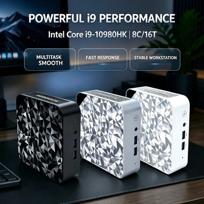 Multi-purpose Mini PC Portable Mini PC Intel Core i9 10980HK 16GB RAM 1TB 2048GB SSD Gaming Computer WiFi6 Desktop PC