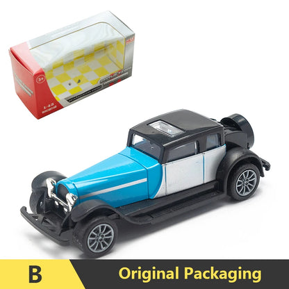 1:43 Alloy Vintage Diecast Car Model Classic Pull Back Car Model Miniature Vehicle Replica For Collection Gift For Kids Adults
