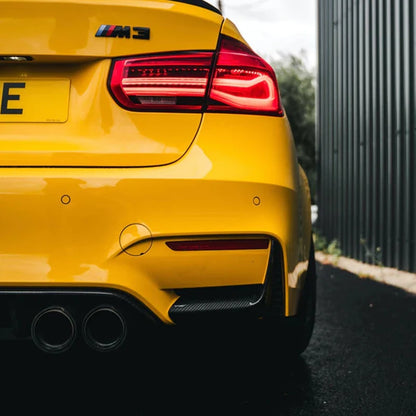 For BMW M3 F80 M4 F82 F83 2014-2020 Car Rear Bumper Collision Protection Lip Spoiler Glossy Black Or Carbon Fiber Look Body Kit