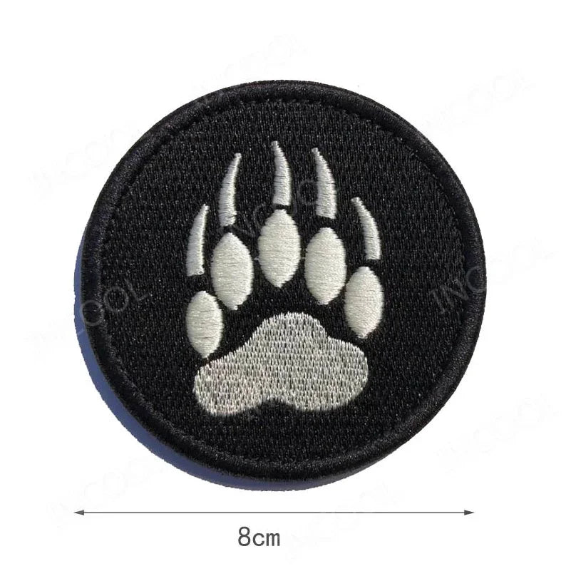 K9 Working Dog SAR Infrared IR Reflective Patch Rescue Dogs Embroidery Patches Tactical PVC Rubber Luminous Badges For Clothing