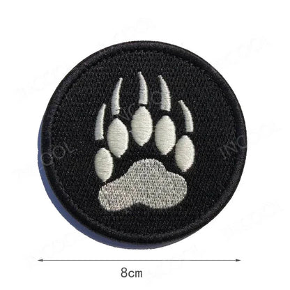 K9 Working Dog SAR Infrared IR Reflective Patch Rescue Dogs Embroidery Patches Tactical PVC Rubber Luminous Badges For Clothing