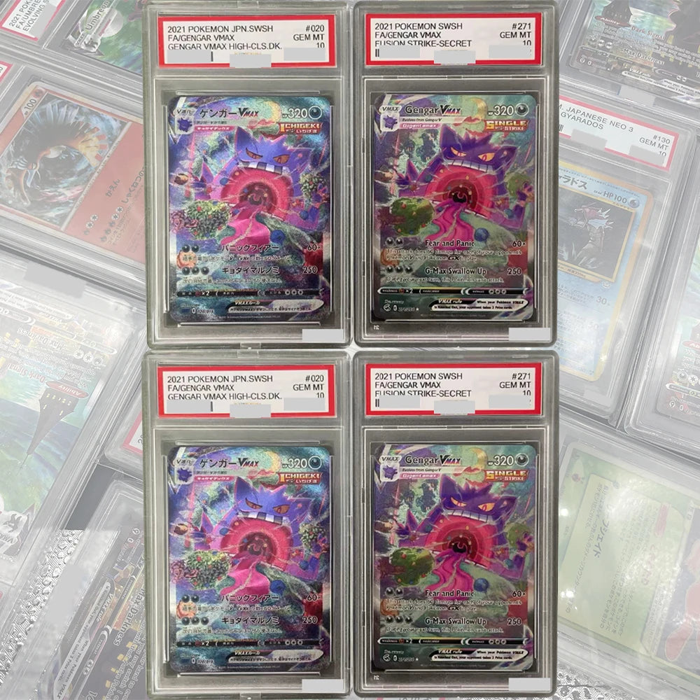 Gengar Vmax Swsh Fusion Strike Secret #271/264  2021 DIY Proxy PTCG Collection Card PTCG Graded Card GEM MT 10 Holographic Label