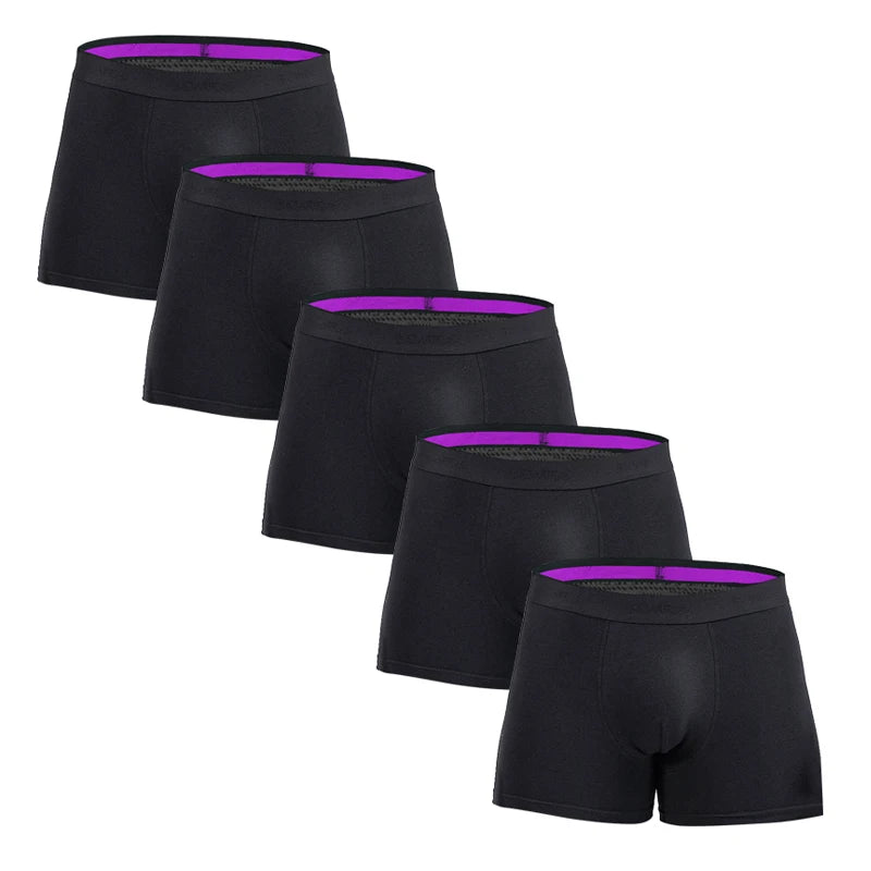 5Pcs Men's Panties Cotton Boxer Sexy Man Boxers Underwear Shorts Lots Male Boxershorts Set Family Underpants Brands