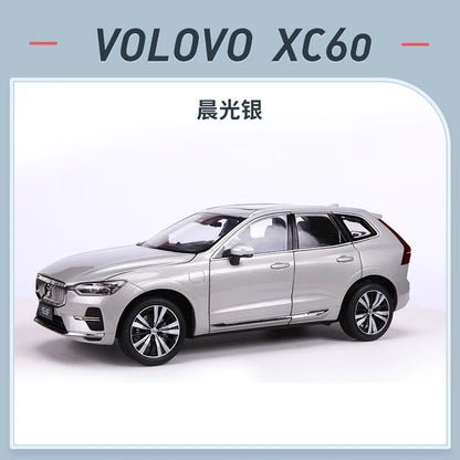 1/18 XC60 2022 SUV Diecast Alloy Car Model Toys Hobby kids gifts White/Silver/Gray Gift Collection Ornaments Display