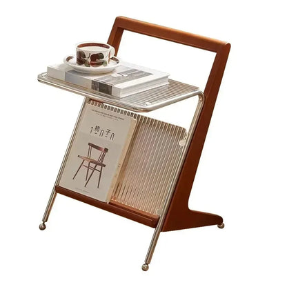 Solid Wood Side Table Mini Coffee Table Creative Corner Sofa Bedside Table for Home Bedroom