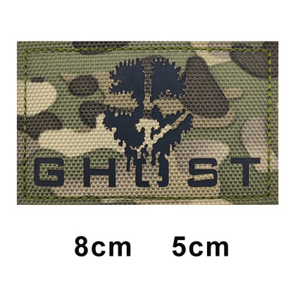Call of Duty Skeleton and Ghost Ghost Mask, C psula CORP, No Moral Barriers Affected Embroidered Hook and Loop Backpack Patch