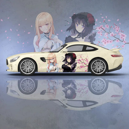 My Dress-Up Darling Car Body Stickers Anime Itasha Car Side Decal Sticker Car Body Sticker Car Body Decoration Stickers