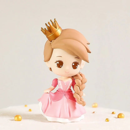 1SET Princess Castle Crown Cake Topper Princess Happy Birthday Cake Decorations Baby Shower Party Pavors
