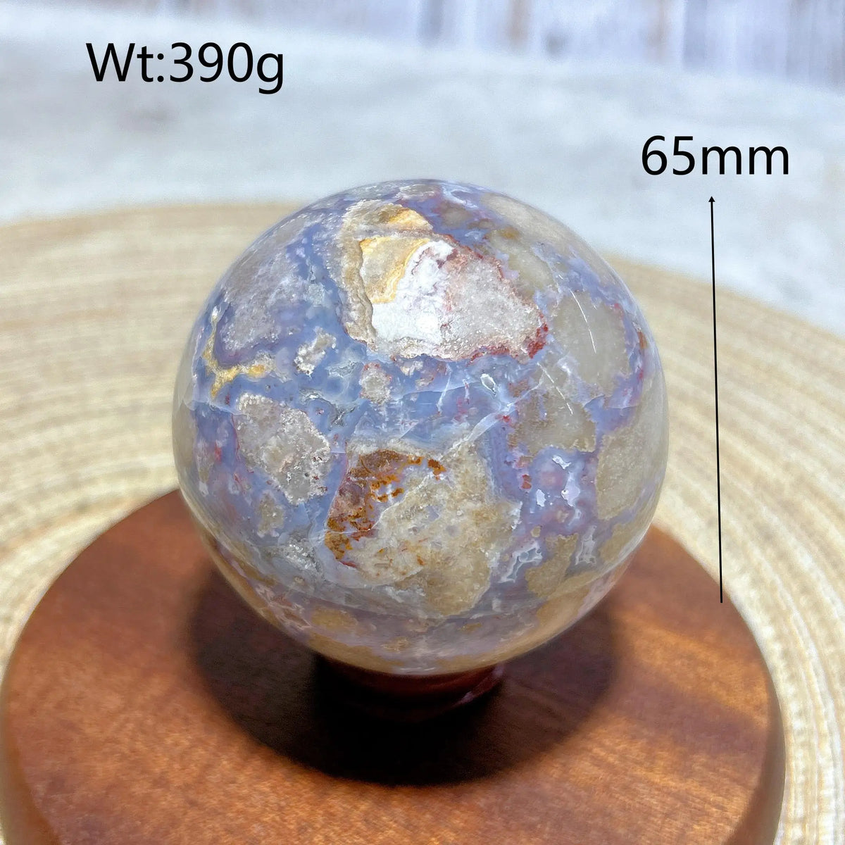 Natural Crystal Blue Flowe Agate Sphere Druzy Geode Painting Gemstones Mineral Energy Home Decorations Room Decor Gift