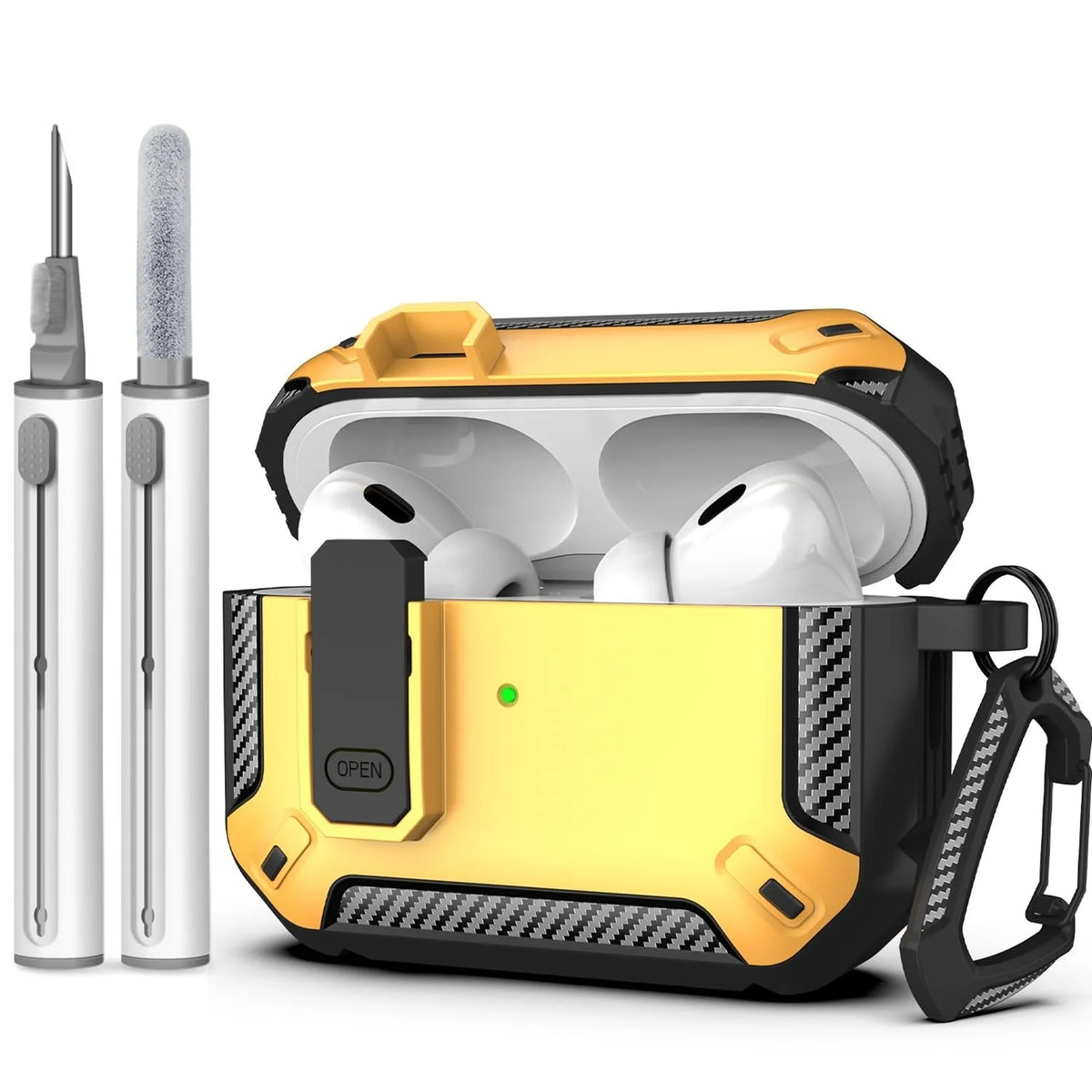 2025 for Airpods Pro 3 Secure Lock Earphone Case Shockproof Hard Shell Full Protective Cover with Cleaning Pen for AirPods Pro 3