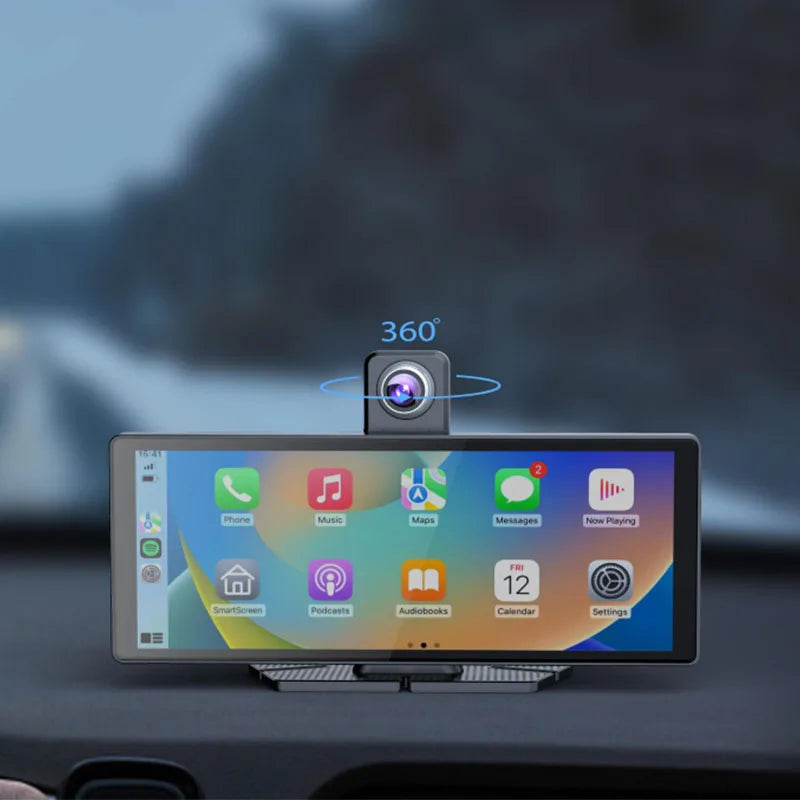 10.26'' Universal Portable Wireless Carplay Screen for Car with Android Auto Touchscreen Car Stereo System