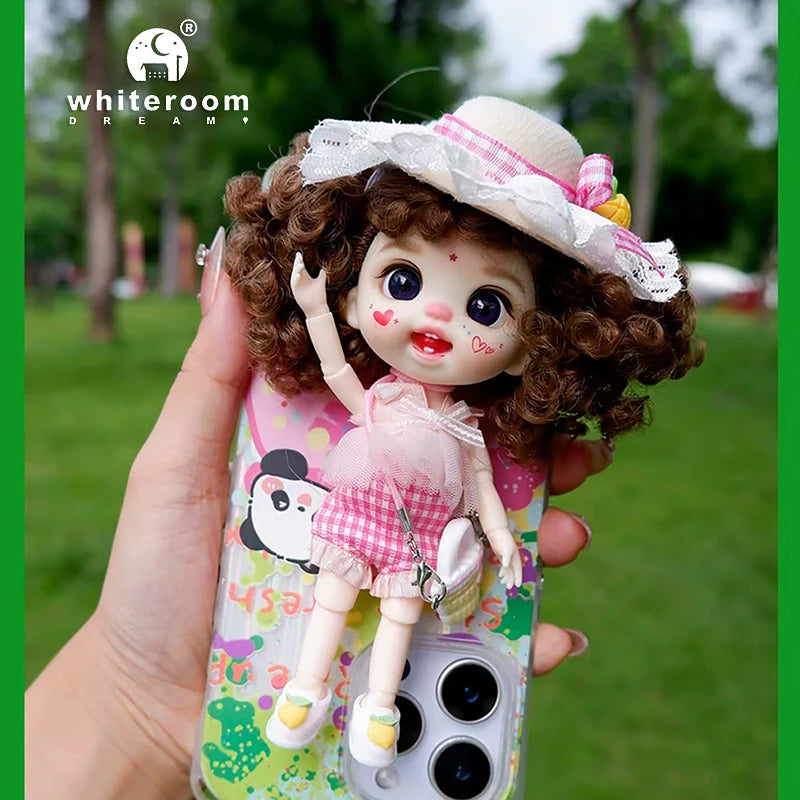 bjd doll Dolls for girls Labbu doll pocket mini blyth girl Doll Barbi cry Baby Rainbow Ball jointed doll Mobile phone Decoration