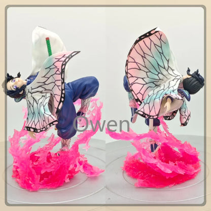 Shinobu Kocho & Nezuko Kamado Demon Slayer Kimetsu No Yaiba Figure PVC Action Statue Fighting Pose Ver Collectible Model Toys