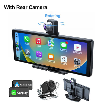 10.26'' Universal Portable Wireless Carplay Screen for Car with Android Auto Touchscreen Car Stereo System