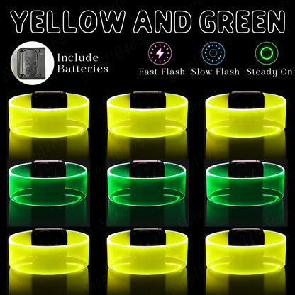 10-100Pcs LED Bracelets for Party Light Up Bracelets Magnetic Clasp LED Wristbands Bulk for Wedding Light Up Party Halloween