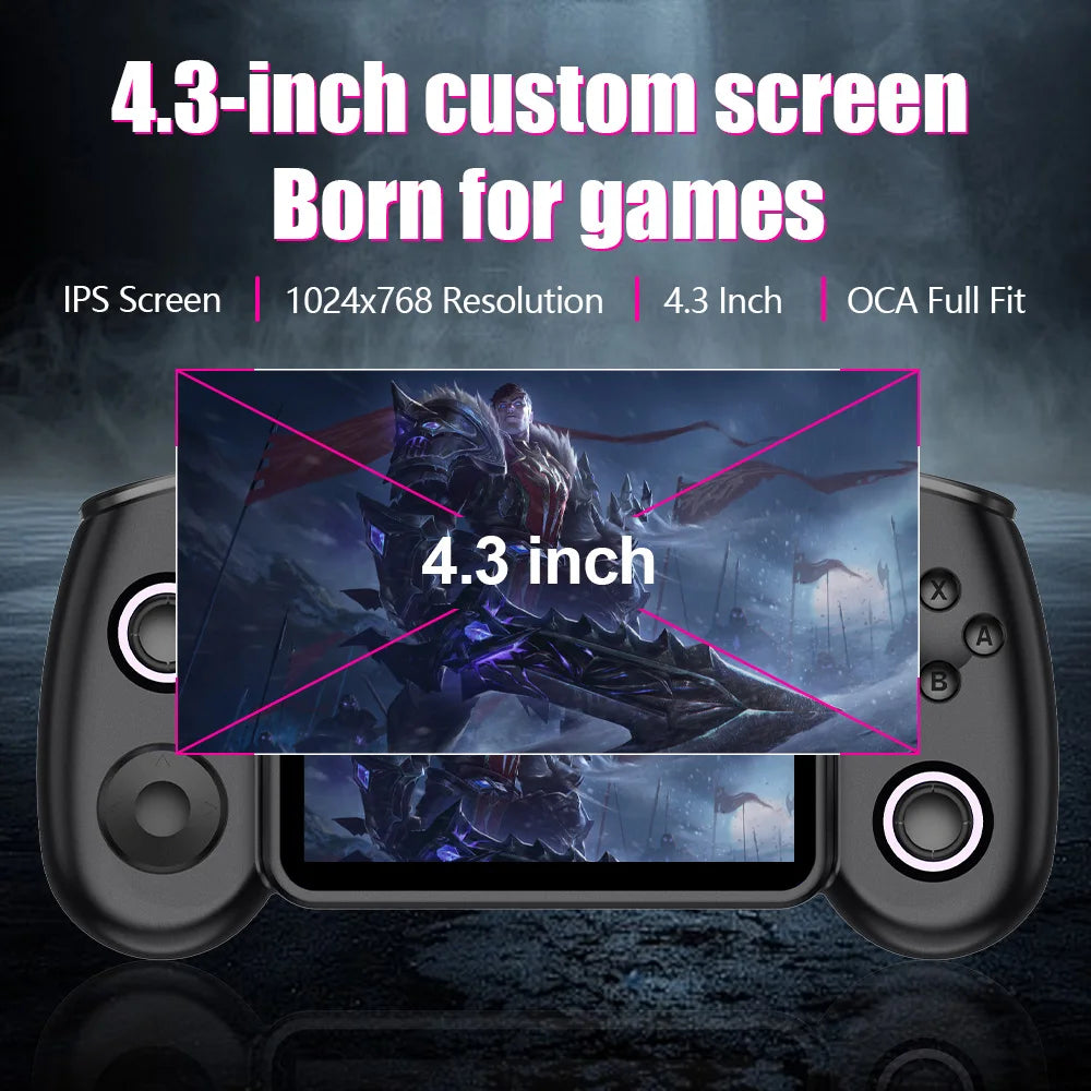 RG43H PRO Retro Handheld Game Console 22000+ Games 4.3" IPS Screen Dual System 4000mAh 2.4G WIFI Portable Handheld Video Player