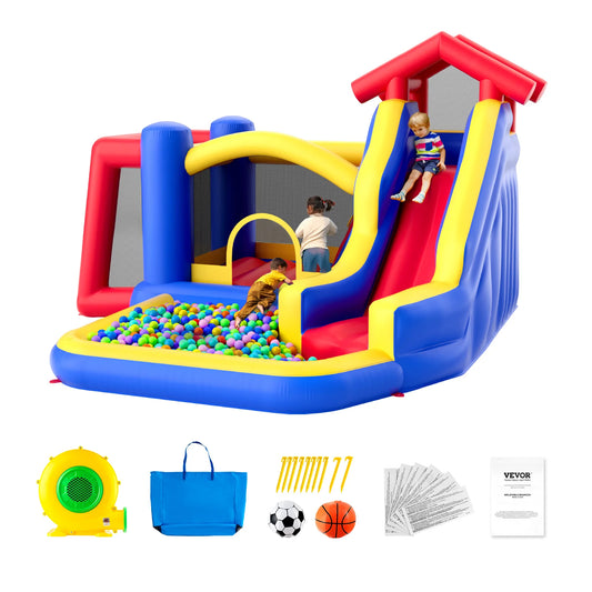 Inflatable Bounce House Outdoor High Quality Playhouse Trampoline Jumping Bouncer for Kid Ages 3–8 Years