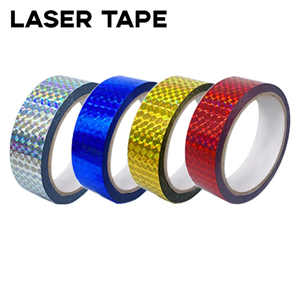 Holographic Laser Tape, Self-Adhesive Glittery Decorative Tape, Party Gift Packaging, DIY Hot Stamping Gold and Silver Stickers