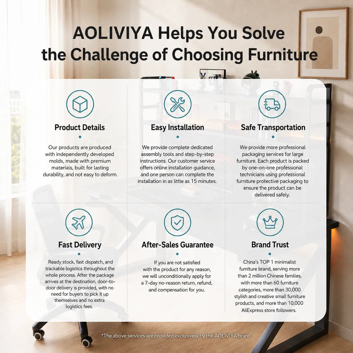 AOLIVIYA 80/100cm E-sports Table Home Desk Bookshelf Student Learning Office Desktop Computer Desk