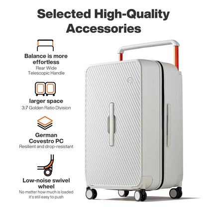 Mixi Large-Capacity Suitcase Trolley Case 26inch Checked in Hardside Rolling Wheels Luggage Wide Handle Travel Suitcases M9276DH