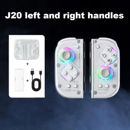 Retro Console Left And Right Aolion J20 Joy-Con Wireless Bluetooth Gamepad for Switch 2/1 PC iOS with Sensory Back Key