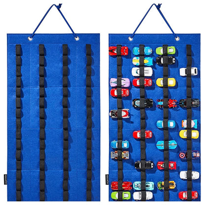 【S】Hanging Organizer For Wall Mount Display Case Large Capacity Storage Box Bags Hold Up Toy Matchbox Cars Kids