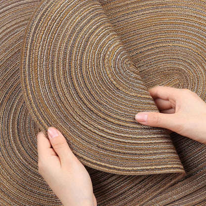 1/4/6/10PCS Oval Table Mats Braided Placemats for Dining Tables Natural Woven Oversized Place Mats Set 테이블매트 салфетки на стол