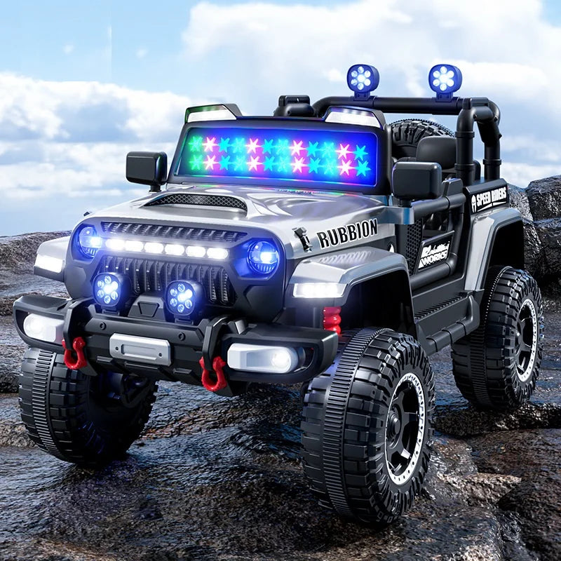 1-6-Year-Old Children's Four-Wheel Drive Electric Remote Control For Seated Off-Road Vehicles With Swing, Music And Light