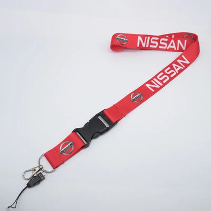 Lanyard Nylon for Nissan Car Logo Key Pendant Holder Phone Sling Keychain Sylphy Qashqai J11 Teana Note Juke GTR X-trail Murano