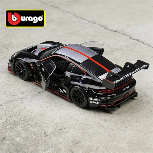 Bburago 1:24 Porsche 911 GT3 R Alloy Sports Car Model Diecast Metal Track Racing Car Vehicle Model High Simulation Kids Toy Gift