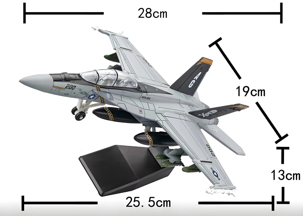 1:72 Scale Replica F18 F-18 VF103 Grumman Tomcat Super Hornet F/A-18F Pirate Flag Fighter US Navy Plane Military Model Toys Kids