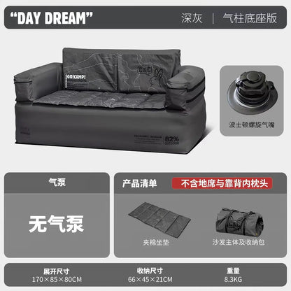 Double and Single Inflatable Sofa with Built-in Air Pump, Comfortable and Portable for Camping and Leisure Home Use